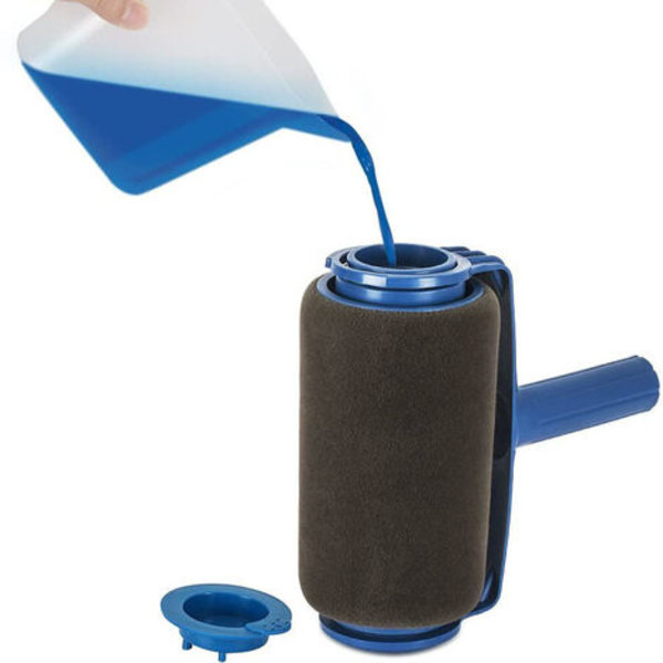 Set med 6 stycken återfyllningsbara, droppfria Roll'n'Paint-målningsrullar