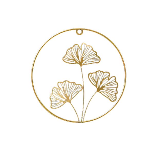 Nordisk ginkgo blad vardagsrumsväggdekoration väggdekoration väggdekoration guld, ihålig ginkgo blad 21*21cm