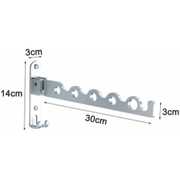 Foldbar Væghængt Tøjstativ Tøjtørrestativ Vaskeri Væghængt Tøjstativ Væghængere til Tøj Rustfrit Stål