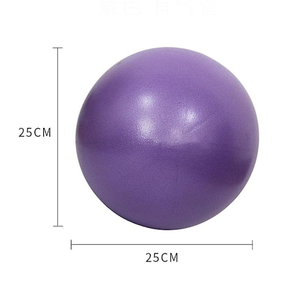 Träningsbollar för kvinnor, miniyoga pilatesboll, små stabilitetsbollar, fitness Purple 25CM