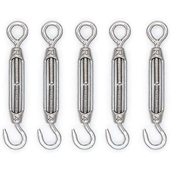 M4/m5/m6/m8 304 Rostfritt Stål Haka Och Öga Spännare 5-pack