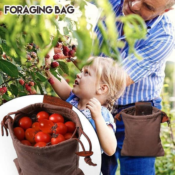 Fôring Bag Fruktplukking Pose Epler Bær Oppbevaring Campingverktøy