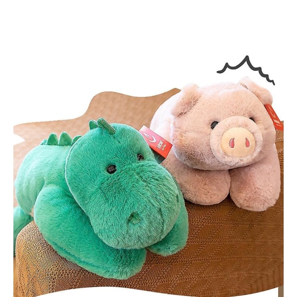 Viktad ångest Dinosaurie Plyschleksak Kastkudde Söt Dinosaurie gosedjur Docka för barn Present Pink Pig 30cm-11.8 inch