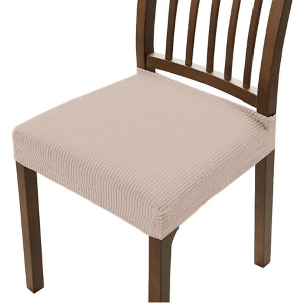 2 st. Matstolsöverdrag för Universal Passform (Beige)