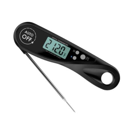 Kökstermometer, Snabbläsande Mattermometer, Kötttermometer, Bakgrundsbelyst LCD-Skärm, Vikbar Mattsond, Kött