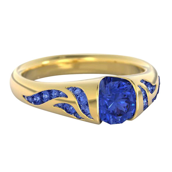 Kompakti Sormus, Hieno ja Sileä, Kestävä Seos Sormus Ystävänpäiväksi Blue US 9