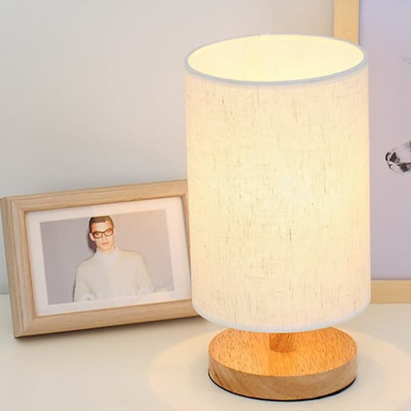 Sengelampe Natlampe Varm Hvid Bordlampe Beige