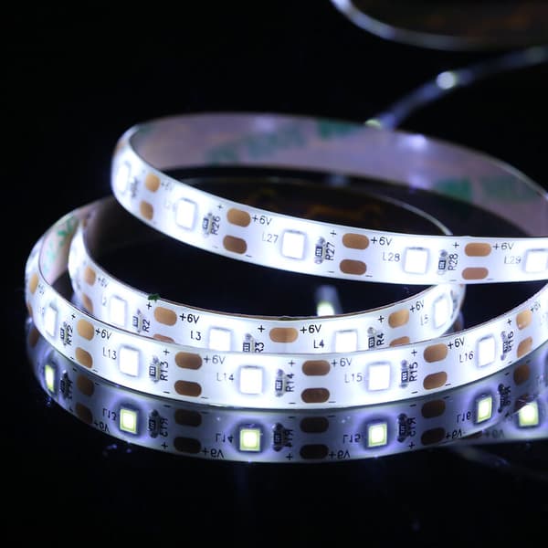 6500K, kald hvit lys, 1 meter lys med sensor +, smart LED sensorlys med batterikasse, egnet for interiørdekor