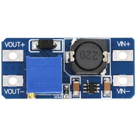 2A boost-kort DC-DC boost-modul bred spændingsindgang 2/24V til 5/9/12/28V justerbar 2577, med MIC-interface