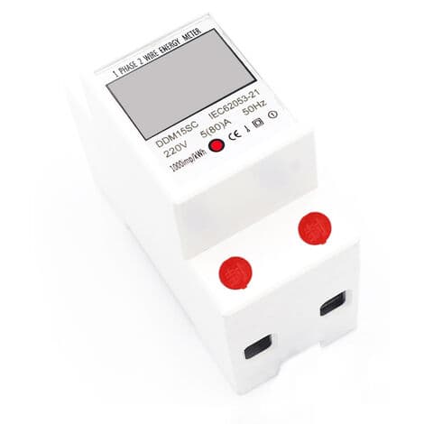 DDM15SC enfas 2P stor multifunktionsskenmätare LCD-display. 20(80)A