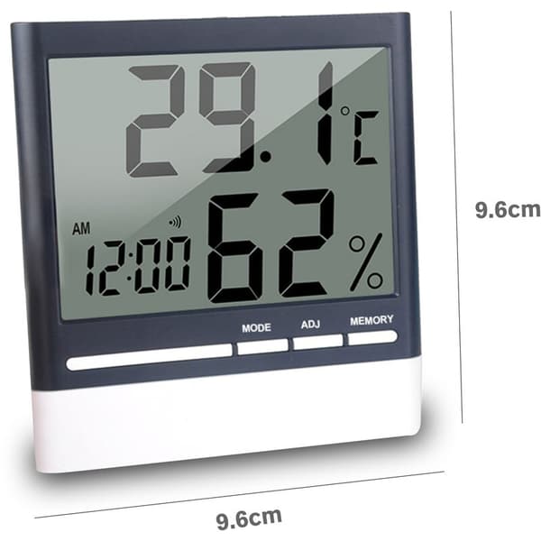 Digital indendørs elektronisk termometer og hygrometer
