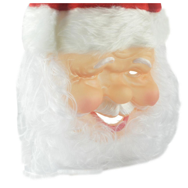 Joulupukki Lateksimaski, Realistinen Koko Kasvot Lateksi Cosplay Maski Supersoft Valkoinen Parta Punainen Lakki Hieno Pukeutumisnaamio Maskeraadi Halloween Joulujuhlat Uusi Vuosi