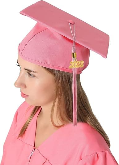 Blå Studenterhue til Voksne med 2023 Vedhæng, Bachelorhat