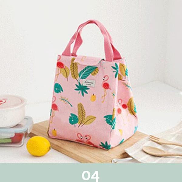 2 st Fashionabla Bärbara Isolerande Canvas Lunchväskor Termiska Mat Picknick Lunchväskor För Kvinnor Barn Män