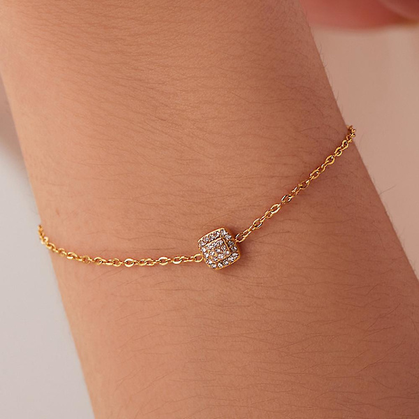 Armband Kvadratisk Dagligt Outfit Metalliskt Element B1416