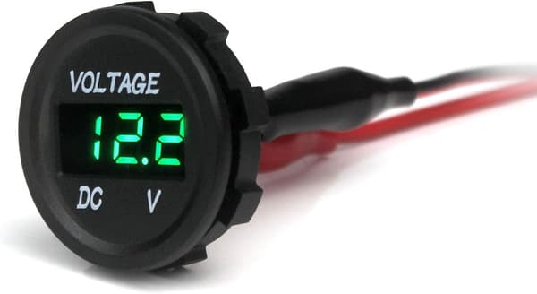 Universal Vandtæt LED Voltmeter Digital Display Voltmeter til Lastbil Auto Motorcykel DC 12V-24V (Grøn)