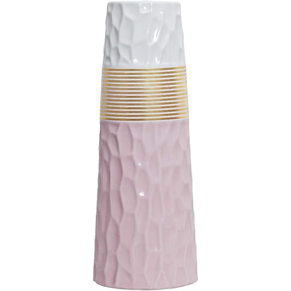 28 cm blomstervas roséguld vit keramik hög design dekorativa vaser för hem, fest, bröllop mittpunkt