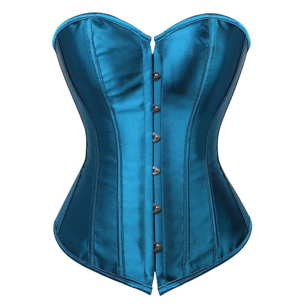 Enkel Elegant Brudekjole Bryllup Korsetter Og Bustiers Top Corselet Overbust Lingeri Korset Push Up Bustiers Til Kvinder Slankende New Blue XL