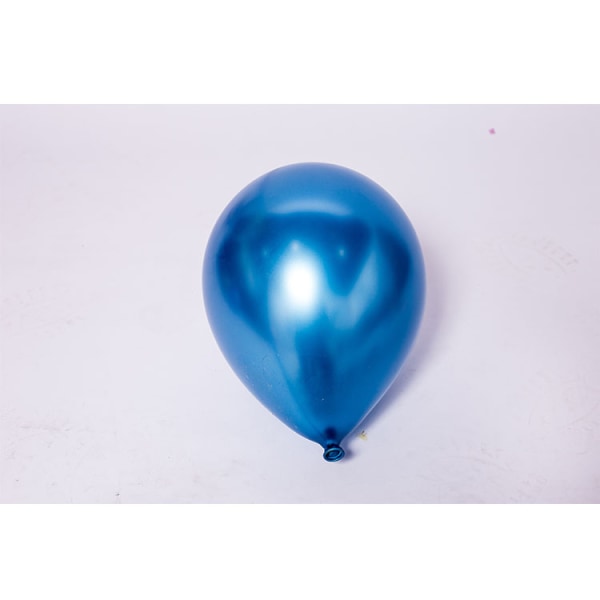 60ST Blå metalliska ballonger, blå metallballonger set Latex festtillbehör Party ballonger för födelsedag bröllopsfest, dusch dop bekräftelse P