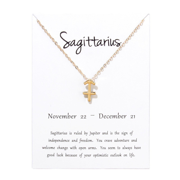 Tolv Konstellations Damhalsband Jul Liten Present Hänge Halsband Ornament