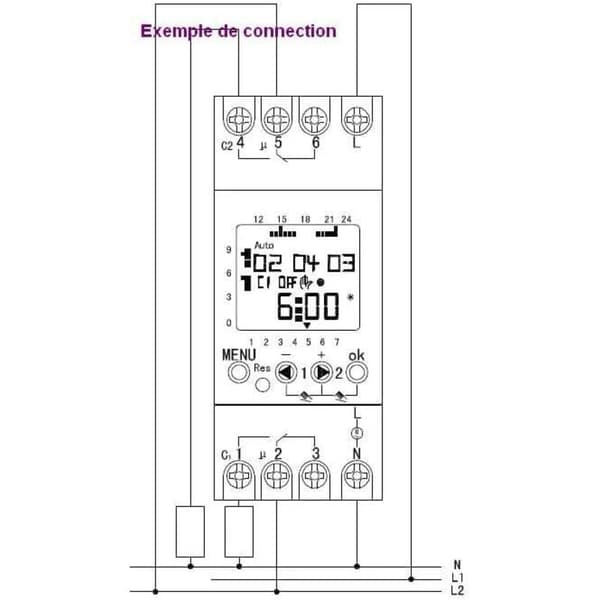 AHC822 Tokanals Timer, 220V Modulær Klokke, 7 Dager, 24 Timer, Programmerbar Bassengtimer, Elektronisk LCD Digital Bryter, Digital Klokke