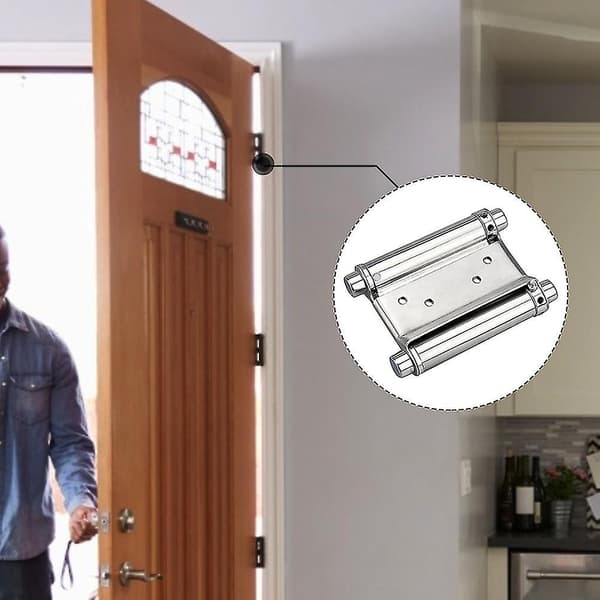 2 stk. Hardware Dobbelt Åben Fjederhængsel Hegn Rustfrit Stål Stabil