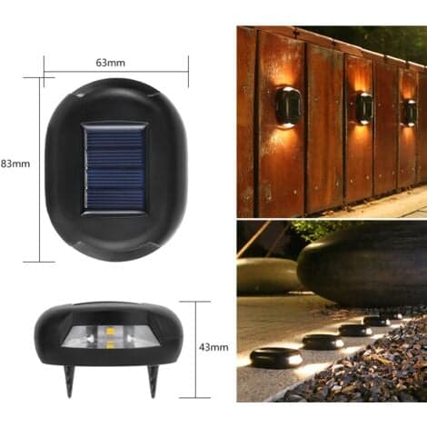 Ulkovalaistus Solar-lyhty, Soikea 2LED Seinävalaisin