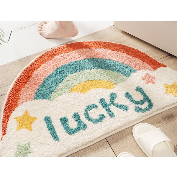 Lucky Rainbow Halvsirkel Dørmatte 45*75cm