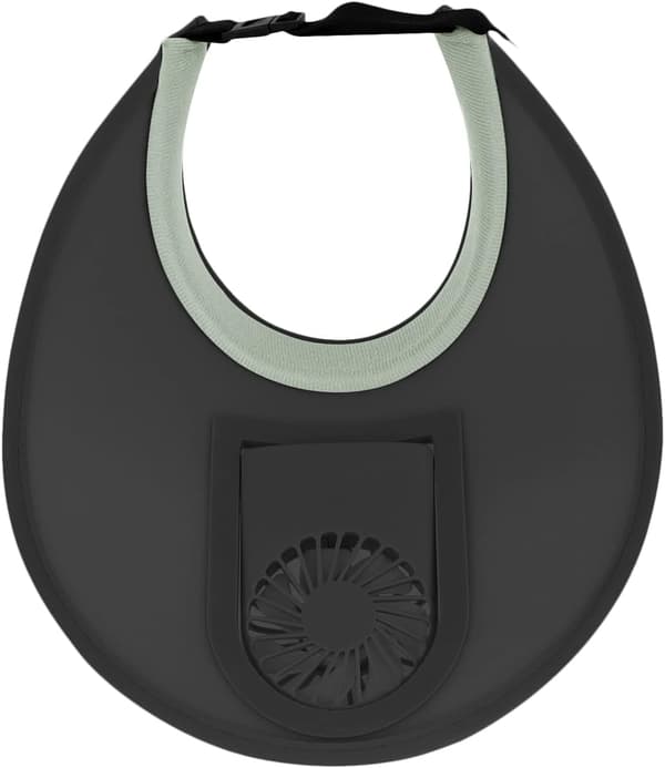 Svart-28*28cm-Solhatt för kvinnor med USB-fläkt, tom solhatt