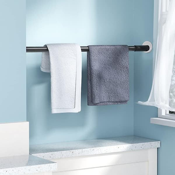 Aallo 2-pack Duschdraperi Stångfästen Universal Väggfästen För Duschdraperi Stång (rund, Vit)