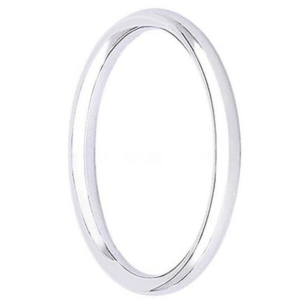 Unisex Komfort Fit Glat Bryllupsbånd i Rustfrit Stål, 2 mm Bredde 6