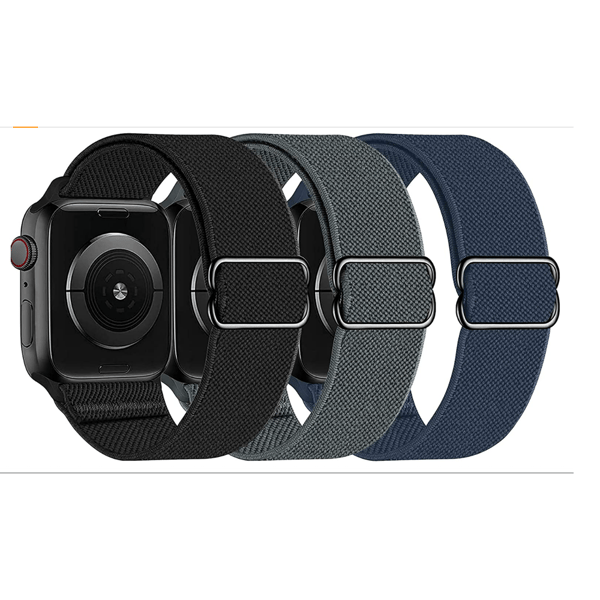 3-pak Nylon Elastisk Remme Kompatibel med Apple Watch 41mm