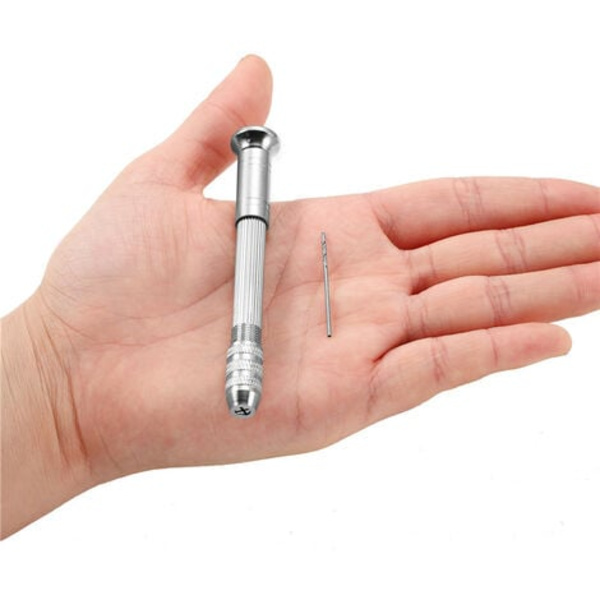 2 st 0,3-3 mm borrsett med borr, handdrivborr, manuell borrning (aluminiumlegering handdrivborr / 58 g)