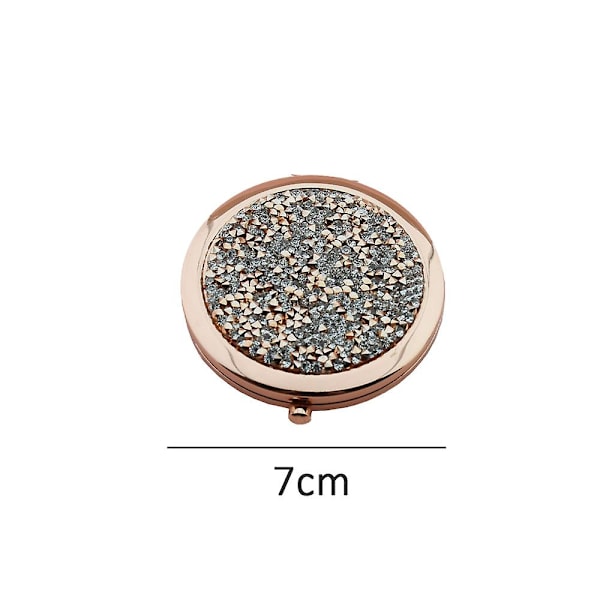 Sminkspegel Mini Mix Diamond Makeup Spegel Vikbar Mini Fick Spegel Bärbar Handspegel - För Kvinnor Flickor Present