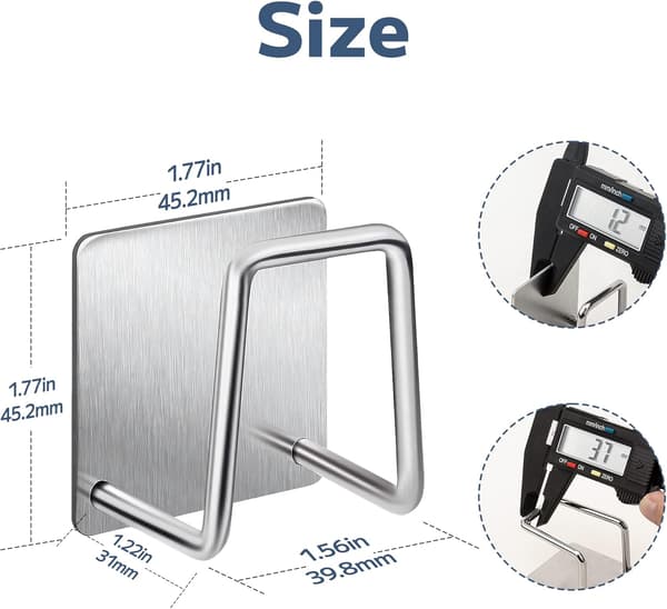 Set med 3 vita svampställ 304 rostfritt stål diskmaskin