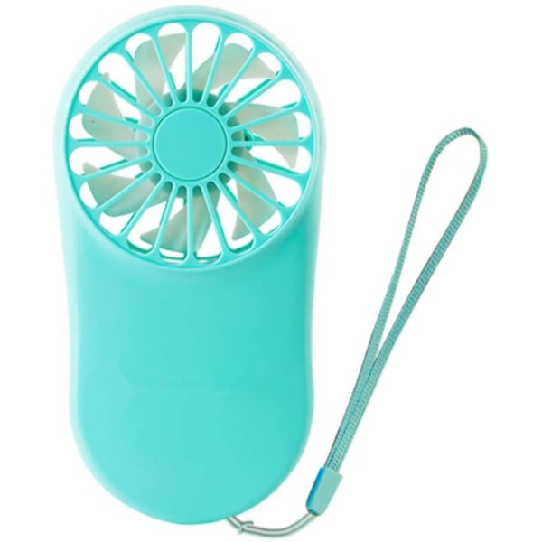 Small Usb Fan Quiet Electric Mini Pocket Fan Battery Operated Compatible For Bedroom Office Outdoor Travel Blue