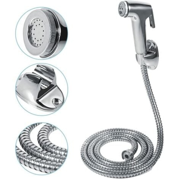 Håndbruser Bidet Håndbruser Bidet Multifunktion WC Bidet Brusespray Sæt med Slangeholder og Shattaf Vægholder AB