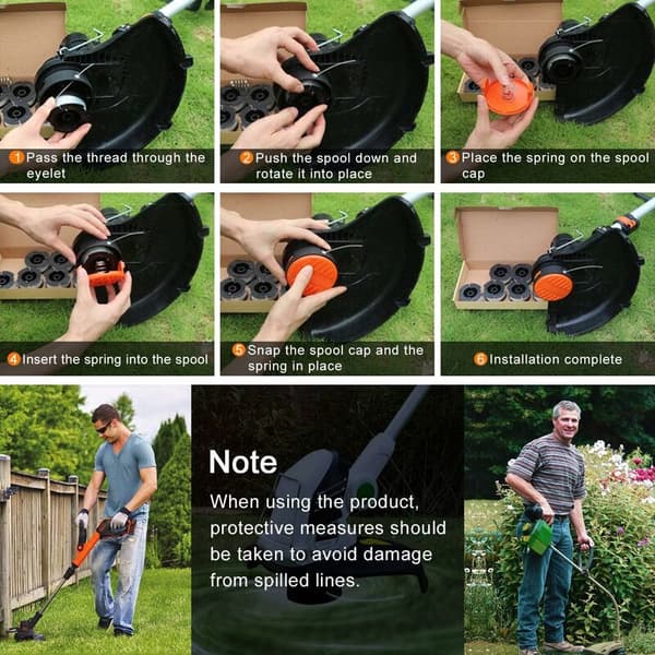 Kutterhoder kompatible med BLACK+DECKER spoler (6+1+1 sett) for verktøyrom
