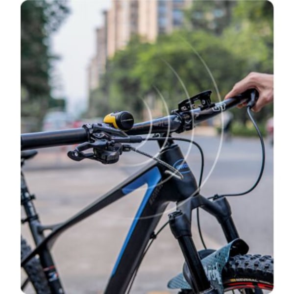Cykelklocka med stöldlarm, fyrnivåvolym 80-125 decibel, trenivåkänslig stöldskyddsfunktion, IPX5