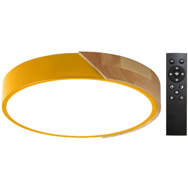 Rund LED-loftlampe til børn, diameter 30*5cm 24W, trinløs linsedæmpning, Bluetooth-forbindelse, mobiltelefonstyring