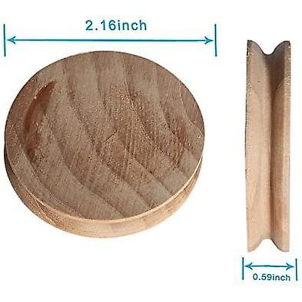 Ny läderhantverkskantslipare rund träbrännare i flera storlekar 3 mönster för arbetsläder