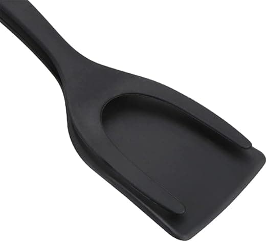 Svart multifunksjonell silikonspatel Spatel Tang Non-stick