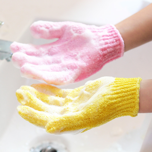 6 Par Exfolierande Handskar, Duschbad Dubbelsidig Kroppsskrubb