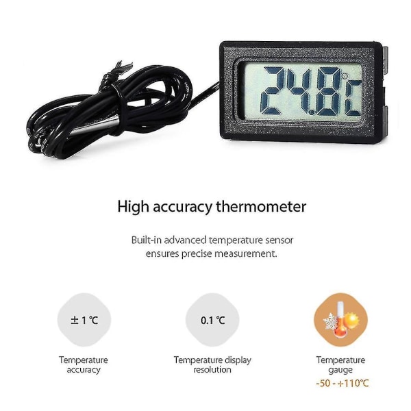 50 til 110 digitalt termometer mini lcd-skærm fugtighedsmåler termometer hygrometermåler VHA0025BK