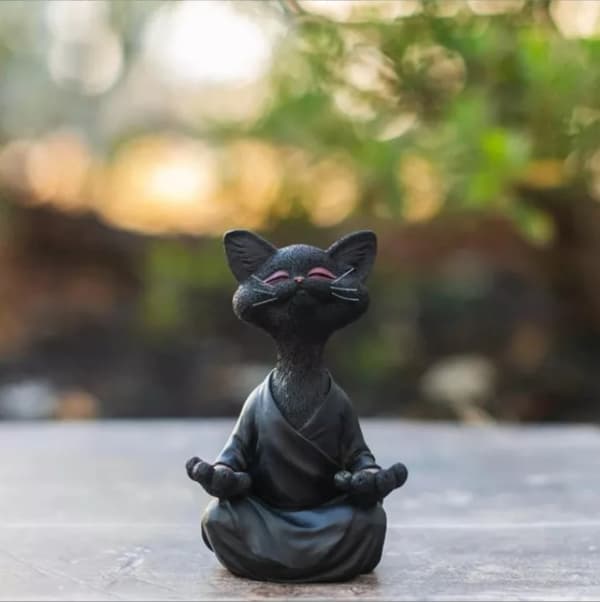 Have Statue Meditation Animal Meditation Cat Ornament (Sort),