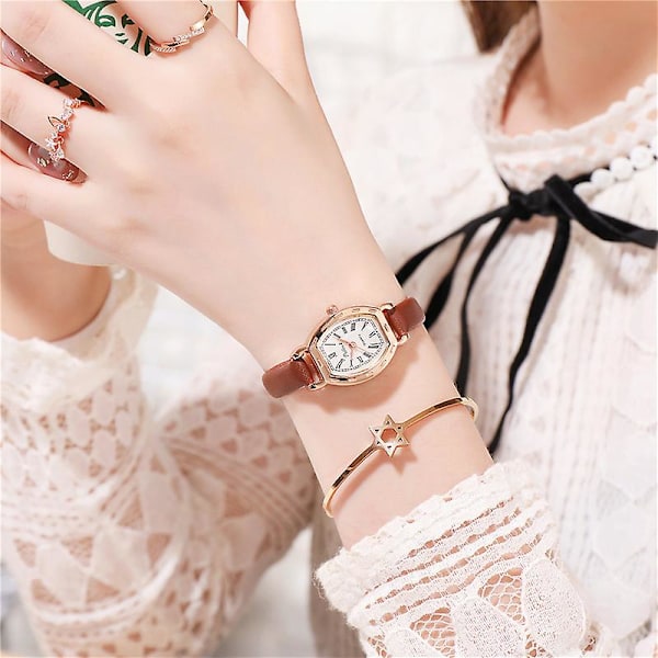 Damer Quartz Ur Vintage Damer Ur Valentinsdag Piger Håndled Smykker Hvid Quartz Ur