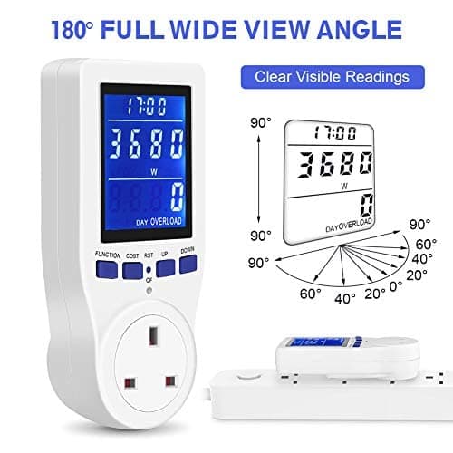 1 stk stikkontakt strømforbruksmåler, elektrisk mengde