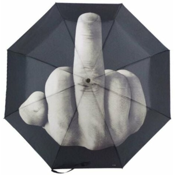 Svart nyhet långfingerdesign Cool Fashions paraplyparaply