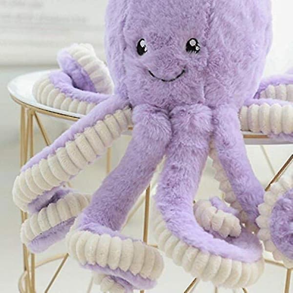 Vintervarm oppvarming 40cm-blekksprut bamse A Purple
