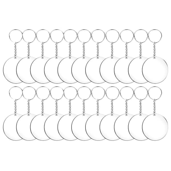 Runde Nøglering Blanks Klar Nøgleringe DIY Nøglering